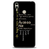 Phoenix Cep Kılıf HD Baskılı Kılıf + NANO TAM KAPLAYAN EKRAN KORUYUCU 393 Beyaz - Altın Huawei Honor 8C ile uyumlu