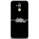 Phoenix Cep Kılıf HD Baskılı Kılıf + NANO TAM KAPLAYAN EKRAN KORUYUCU 397 Beyaz - Mor Huawei Mate 20 Lite ile uyumlu
