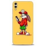 Phoenix Cep Kılıf HD Baskılı Kılıf + NANO TAM KAPLAYAN EKRAN KORUYUCU 401 Beyaz - Koyu Mor Huawei Honor 8C ile uyumlu