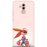 Phoenix Cep Kılıf HD Baskılı Kılıf + NANO TAM KAPLAYAN EKRAN KORUYUCU 404 Beyaz - Turkuaz - Fuşya Huawei Mate 20 Lite ile uyumlu