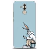 Phoenix Cep Kılıf HD Baskılı Kılıf + NANO TAM KAPLAYAN EKRAN KORUYUCU 410 Beyaz Kalpler Huawei Mate 20 Lite ile uyumlu