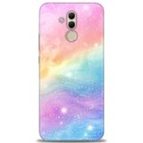 Phoenix Cep Kılıf HD Baskılı Kılıf + NANO TAM KAPLAYAN EKRAN KORUYUCU 422 Siyah - Bordo Huawei Mate 20 Lite ile uyumlu