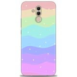 Phoenix Cep Kılıf HD Baskılı Kılıf + NANO TAM KAPLAYAN EKRAN KORUYUCU 423 Siyah - Fuşya Huawei Mate 20 Lite ile uyumlu