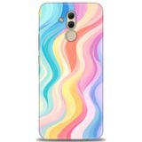 Phoenix Cep Kılıf HD Baskılı Kılıf + NANO TAM KAPLAYAN EKRAN KORUYUCU 424 Siyah - Gold Huawei Mate 20 Lite ile uyumlu