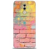 Phoenix Cep Kılıf HD Baskılı Kılıf + NANO TAM KAPLAYAN EKRAN KORUYUCU 432 Beyaz - Altın - Siyah Huawei Mate 20 Lite ile uyumlu