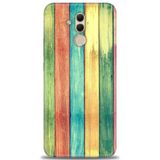Phoenix Cep Kılıf HD Baskılı Kılıf + NANO TAM KAPLAYAN EKRAN KORUYUCU 438 Beyaz - Kalp Huawei Mate 20 Lite ile uyumlu