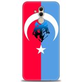 Phoenix Cep Kılıf HD Baskılı Kılıf + NANO TAM KAPLAYAN EKRAN KORUYUCU 462 Beyaz Çicek Desenli Huawei Mate 20 Lite ile uyumlu