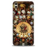 Phoenix Cep Kılıf HD Baskılı Kılıf + NANO TAM KAPLAYAN EKRAN KORUYUCU 468 Beyaz Ahşap Huawei Honor 8C ile uyumlu