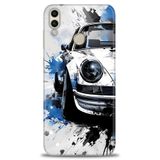 Phoenix Cep Kılıf HD Baskılı Kılıf + NANO TAM KAPLAYAN EKRAN KORUYUCU 487 Siyah - Gül Huawei Honor 8C ile uyumlu