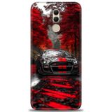 Phoenix Cep Kılıf HD Baskılı Kılıf + NANO TAM KAPLAYAN EKRAN KORUYUCU 490 Beyaz - Kırmızı - Siyah Huawei Mate 20 Lite ile uyumlu