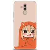 Phoenix Cep Kılıf HD Baskılı Kılıf + NANO TAM KAPLAYAN EKRAN KORUYUCU 499 Beyaz - Siyah Huawei Mate 20 Lite ile uyumlu