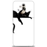 Phoenix Cep Kılıf HD Baskılı Kılıf + NANO TAM KAPLAYAN EKRAN KORUYUCU 63 Beyaz - Yeşil Huawei Mate 20 Lite ile uyumlu