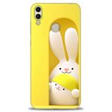 Phoenix Cep Kılıf HD Baskılı Kılıf + NANO TAM KAPLAYAN EKRAN KORUYUCU 72 Beyaz - Turkuaz - Fuşya Huawei Honor 8C ile uyumlu