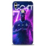Phoenix Cep Kılıf HD Baskılı Kılıf + NANO TAM KAPLAYAN EKRAN KORUYUCU 9 Beyaz - Koyu Mor Huawei Honor 8C ile uyumlu