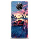 Phoenix Cep Kılıf HD Baskılı Kılıf + SERAMİK TAM KAPLAYAN EKRAN KORUYUCU 102 Beyaz - Mor Xiaomi Poco F2 Pro ile uyumlu