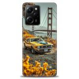 Phoenix Cep Kılıf HD Baskılı Kılıf + SERAMİK TAM KAPLAYAN EKRAN KORUYUCU 105 Siyah - Açık Mavi Xiaomi Poco X5 Pro 5G ile uyumlu