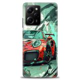 Phoenix Cep Kılıf HD Baskılı Kılıf + SERAMİK TAM KAPLAYAN EKRAN KORUYUCU 109 Siyah - Blur Xiaomi Poco X5 Pro 5G ile uyumlu