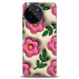 Phoenix Cep Kılıf HD Baskılı Kılıf + SERAMİK TAM KAPLAYAN EKRAN KORUYUCU 111 Beyaz Çicek Desenli Realme 11 4G ile uyumlu