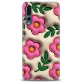 Phoenix Cep Kılıf HD Baskılı Kılıf + SERAMİK TAM KAPLAYAN EKRAN KORUYUCU 111 Beyaz - Gold Huawei P20 Pro ile uyumlu