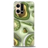 Phoenix Cep Kılıf HD Baskılı Kılıf + SERAMİK TAM KAPLAYAN EKRAN KORUYUCU 114 Beyaz - Kahverengi Oppo Reno 7 ile uyumlu