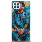 Phoenix Cep Kılıf HD Baskılı Kılıf + SERAMİK TAM KAPLAYAN EKRAN KORUYUCU 12 Siyah - Gold Oppo A73 ile uyumlu