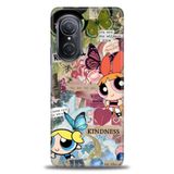 Phoenix Cep Kılıf HD Baskılı Kılıf + SERAMİK TAM KAPLAYAN EKRAN KORUYUCU 121 Beyaz Çicek Desenli Huawei Nova 9 SE ile uyumlu