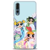 Phoenix Cep Kılıf HD Baskılı Kılıf + SERAMİK TAM KAPLAYAN EKRAN KORUYUCU 124 Beyaz - Mor - Siyah Huawei P20 Pro ile uyumlu
