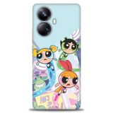 Phoenix Cep Kılıf HD Baskılı Kılıf + SERAMİK TAM KAPLAYAN EKRAN KORUYUCU 124 Siyah - Açık Kırmızı Realme 10 Pro Plus ile uyumlu
