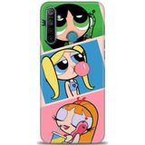 Phoenix Cep Kılıf HD Baskılı Kılıf + SERAMİK TAM KAPLAYAN EKRAN KORUYUCU 125 Beyaz - Pembe Realme 6i ile uyumlu