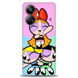 Phoenix Cep Kılıf HD Baskılı Kılıf + SERAMİK TAM KAPLAYAN EKRAN KORUYUCU 130 Siyah - Bordo Realme 10 Pro Plus ile uyumlu