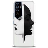 Phoenix Cep Kılıf HD Baskılı Kılıf + SERAMİK TAM KAPLAYAN EKRAN KORUYUCU 141 Siyah - Altın Tecno Pova Neo 2 ile uyumlu