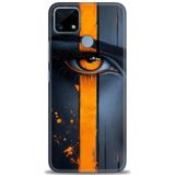 Phoenix Cep Kılıf HD Baskılı Kılıf + SERAMİK TAM KAPLAYAN EKRAN KORUYUCU 142 Beyaz - Mavi - Altın Realme C25S ile uyumlu