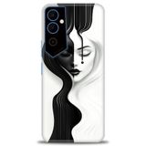 Phoenix Cep Kılıf HD Baskılı Kılıf + SERAMİK TAM KAPLAYAN EKRAN KORUYUCU 144 Siyah - Beyaz Tecno Pova Neo 2 ile uyumlu