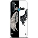 Phoenix Cep Kılıf HD Baskılı Kılıf + SERAMİK TAM KAPLAYAN EKRAN KORUYUCU 145 Beyaz - Kalp Realme 5i ile uyumlu