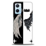Phoenix Cep Kılıf HD Baskılı Kılıf + SERAMİK TAM KAPLAYAN EKRAN KORUYUCU 145 Siyah - Gül Oppo A96 4G ile uyumlu