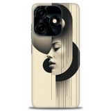 Phoenix Cep Kılıf HD Baskılı Kılıf + SERAMİK TAM KAPLAYAN EKRAN KORUYUCU 149 Beyaz - Turkuaz - Fuşya Tecno Spark 10 Pro 4G ile uyumlu