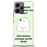 Phoenix Cep Kılıf HD Baskılı Kılıf + SERAMİK TAM KAPLAYAN EKRAN KORUYUCU 155 Beyaz Desenli Xiaomi Redmi 12 ile uyumlu