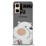 Phoenix Cep Kılıf HD Baskılı Kılıf + SERAMİK TAM KAPLAYAN EKRAN KORUYUCU 157 Beyaz - Altın Oppo Reno 7 ile uyumlu