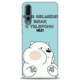 Phoenix Cep Kılıf HD Baskılı Kılıf + SERAMİK TAM KAPLAYAN EKRAN KORUYUCU 160 Beyaz - Gold Huawei P20 Pro ile uyumlu