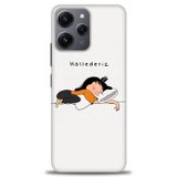 Phoenix Cep Kılıf HD Baskılı Kılıf + SERAMİK TAM KAPLAYAN EKRAN KORUYUCU 164 Siyah - Beyaz Xiaomi Redmi 12 ile uyumlu