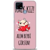 Phoenix Cep Kılıf HD Baskılı Kılıf + SERAMİK TAM KAPLAYAN EKRAN KORUYUCU 165 Siyah - Beyaz Realme C25S ile uyumlu