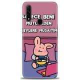 Phoenix Cep Kılıf HD Baskılı Kılıf + SERAMİK TAM KAPLAYAN EKRAN KORUYUCU 166 Beyaz - Koyu Mor Oppo A31 ile uyumlu