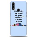Phoenix Cep Kılıf HD Baskılı Kılıf + SERAMİK TAM KAPLAYAN EKRAN KORUYUCU 169 Beyaz - Lacivert Oppo A31 ile uyumlu