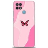 Phoenix Cep Kılıf HD Baskılı Kılıf + SERAMİK TAM KAPLAYAN EKRAN KORUYUCU 181 Siyah - Gold Oppo A15 ile uyumlu