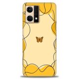 Phoenix Cep Kılıf HD Baskılı Kılıf + SERAMİK TAM KAPLAYAN EKRAN KORUYUCU 184 Beyaz Desenli Oppo Reno 7 ile uyumlu