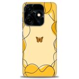 Phoenix Cep Kılıf HD Baskılı Kılıf + SERAMİK TAM KAPLAYAN EKRAN KORUYUCU 184 Beyaz - Koyu Mor Tecno Spark 10 Pro 4G ile uyumlu