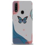 Phoenix Cep Kılıf HD Baskılı Kılıf + SERAMİK TAM KAPLAYAN EKRAN KORUYUCU 185 Beyaz Desenli Oppo A31 ile uyumlu