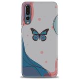 Phoenix Cep Kılıf HD Baskılı Kılıf + SERAMİK TAM KAPLAYAN EKRAN KORUYUCU 185 Beyaz Kalpler Huawei P20 Pro ile uyumlu