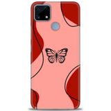Phoenix Cep Kılıf HD Baskılı Kılıf + SERAMİK TAM KAPLAYAN EKRAN KORUYUCU 189 Beyaz - Lacivert Realme C25S ile uyumlu
