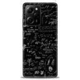 Phoenix Cep Kılıf HD Baskılı Kılıf + SERAMİK TAM KAPLAYAN EKRAN KORUYUCU 202 Siyah - Açık Kırmızı Xiaomi Poco X5 Pro 5G ile uyumlu